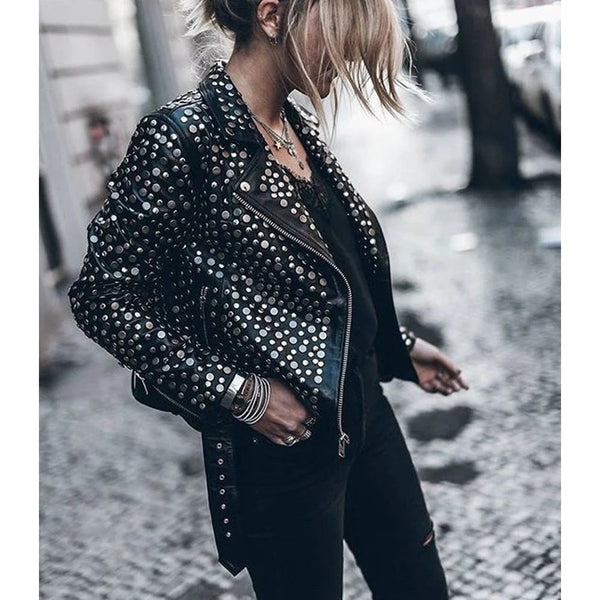 How to Wear Womens Studded Leather Jackets with Confidence