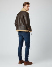 Laden Sie das Bild in den Galerie-Viewer, Herren B-3 Lammfell-Lederbomberjacke – Echte Fliegerjacke