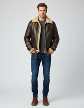Laden Sie das Bild in den Galerie-Viewer, Herren B-3 Lammfell-Lederbomberjacke – Echte Fliegerjacke
