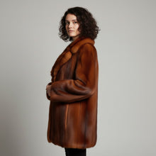 Load image into Gallery viewer, Vintage Style Reddish Brown Fur Jacket
