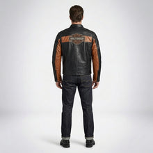 Load image into Gallery viewer, Harley Davidson Classic Cruiser Colorblock Leather Jacket