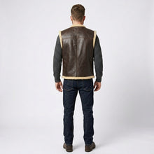Load image into Gallery viewer, Aero Outlaw Shearling Leather Vest – Classic Biker Style