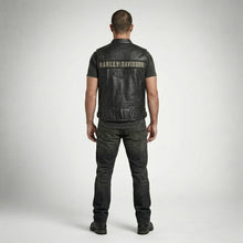 Load image into Gallery viewer, Men’s Passing Link Leather Motorcycle Vest – Classic Rider Edition