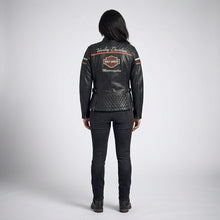 Laden Sie das Bild in den Galerie-Viewer, Damen Motorradjacke "Miss Enthusiast" aus Leder – Harley Style Classic Fit