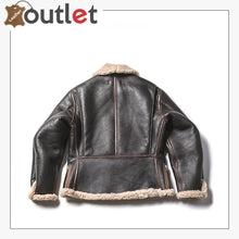 Load image into Gallery viewer, Aviator Bomber Jacket B3 Real Shearling Sheepskin Leather