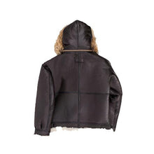 Load image into Gallery viewer, B-3 Hooded Shearling Bomber Jacket
