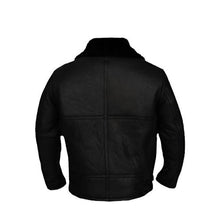 Load image into Gallery viewer, Men’s B3 Leather Aviator Bomber Jacket – Classic Winter Flight Style