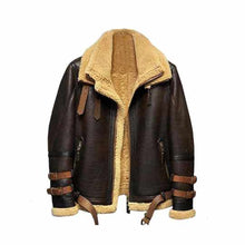 Load image into Gallery viewer, B3 Flight Sheepskin Aviator Fur Leather Jacket