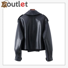 Load image into Gallery viewer, Black Leather Jacket Womens Fashion