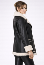 Load image into Gallery viewer, Women's Brown B3 RAF Shearling Flight Jacket