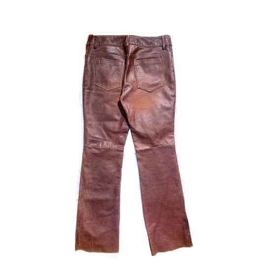Chocolate Cropped Faux Leather Pants
