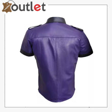 Load image into Gallery viewer, Faux Leather Mens Shirt