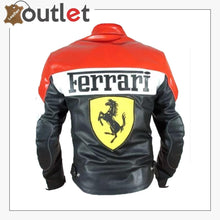 Load image into Gallery viewer, Ferrari Racing Motorbike Leather Jacket