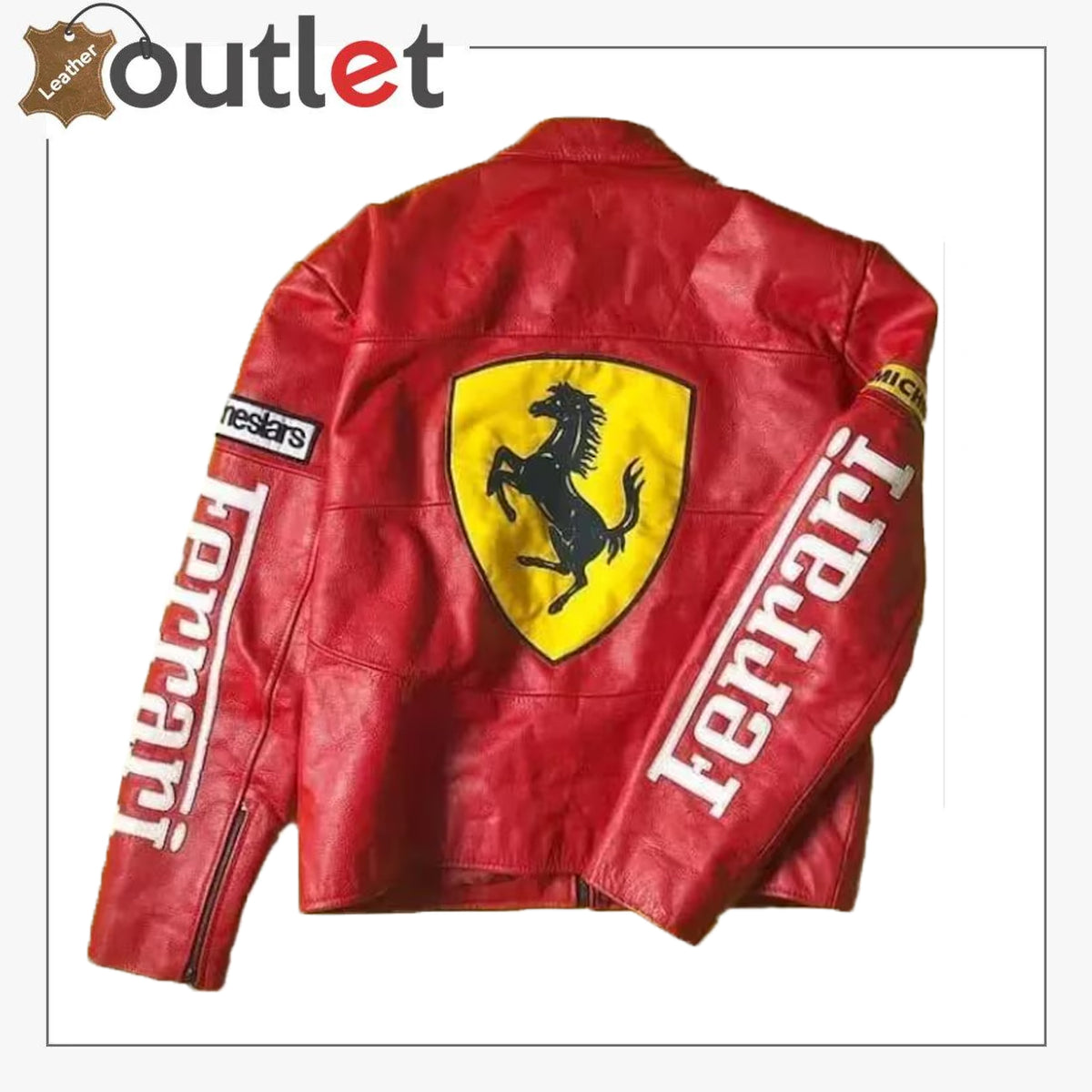ジャケット・アウター 00s ferrari leather racing jacket XL Ferrari × Racing Ferrari Racing Leather Jacket Streetwear