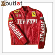 Load image into Gallery viewer, Ferrari Vintage Racing Leather Jacket