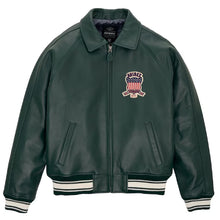 Load image into Gallery viewer, Green Bomber Flight Leather Avirex Jacket Leather Outlet