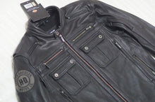 Load image into Gallery viewer, Harley-Davidson Men's Crossroad Black Leather Jacket