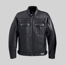 Load image into Gallery viewer, Harley-Davidson Men's Crossroad Black Leather Jacket