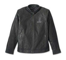 Load image into Gallery viewer, Harley-Davidson #1 Logo Men's Black Leather Biker Jacket