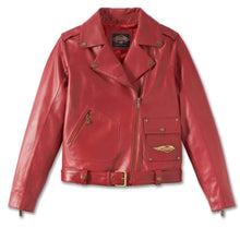 Load image into Gallery viewer, Harley-Davidson Women's 120th Anniversary Classic Biker Leather Jacket
