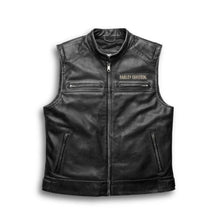 Load image into Gallery viewer, Harley Davidson Cowhide Leather Motorcycle Vest Leather Outlet