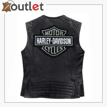 Load image into Gallery viewer, Harley Davidson Men Motorcycle Knuckle Distressed Leather Vest