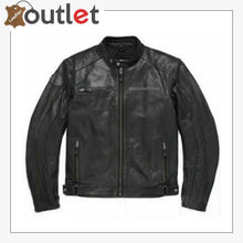 Load image into Gallery viewer, Harley Davidson Men's Reflective Skull Leather Jacket