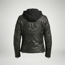 Laden Sie das Bild in den Galerie-Viewer, Damen Aurora Harley Davidson Echtlederjacke – Schmale Passform Moto-Stil