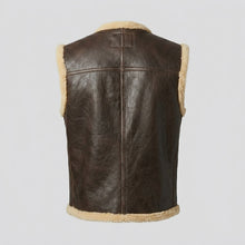 Load image into Gallery viewer, Aero Outlaw Shearling Leather Vest – Classic Biker Style