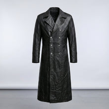 Laden Sie das Bild in den Galerie-Viewer, Herren Deutscher Offizier Trenchcoat im WW2-Stil aus Leder – Klassische Militär Edition