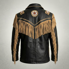 Laden Sie das Bild in den Galerie-Viewer, Men’s Black Cowhide Leather Vintage Jacket – Classic Biker Coat