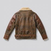Load image into Gallery viewer, Men’s RAF B3 Aviator Shearling Leather Bomber Jacket – Flying Flight Coat