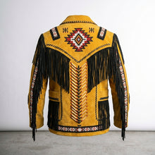 Load image into Gallery viewer, Men’s Native American Traditional Western Leather Jacket
