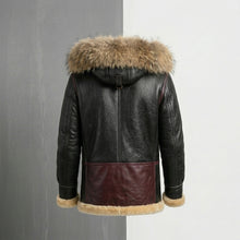 Load image into Gallery viewer, Men’s B3 Shearling Bomber Jacket – B7 Sheepskin Military Fur Coat