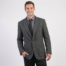 Load image into Gallery viewer, Men’s Gray Herringbone Wool Blazer – Classic Tailored Waverly Sport Coat