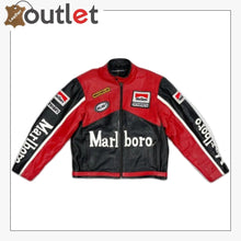 Load image into Gallery viewer, Marlboro Vintage Racing Rare Motorcycle Biker Leather Jacket Leather Outlet