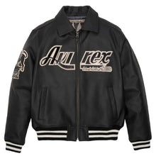Load image into Gallery viewer, Men's Avirex Black Bomber Leather Jacket Leather Outlet