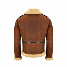 Load image into Gallery viewer, Men’s B3 Bomber Shearling Fur Jacket Leather Outlet