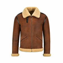 Load image into Gallery viewer, Men’s B3 Bomber Shearling Fur Jacket Leather Outlet