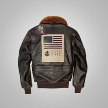 Laden Sie das Bild in den Galerie-Viewer, Klassische A2 Fliegerlederjacke für Herren