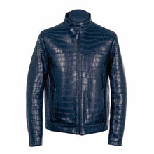 Load image into Gallery viewer, Men's Genuine Cowhide Crocodile Print Jacket Leather Outlet