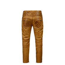 Load image into Gallery viewer, Men's New Style Burnt Brown Leather Pant Leather Outlet