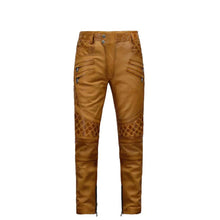Load image into Gallery viewer, Men's New Style Burnt Brown Leather Pant Leather Outlet
