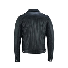 Laden Sie das Bild in den Galerie-Viewer, Men's Sheepskin Leather Trucker Shirt Premium Quality Leather Outlet