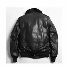 Load image into Gallery viewer, Mens A2 Black Bomber Leather Jacket Leather Outlet