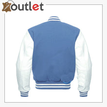 Load image into Gallery viewer, Mens Blue Varsity Jacket