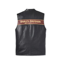 Load image into Gallery viewer, Mens Harley Davidson Black Leather Vest Leather Outlet