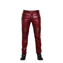 Load image into Gallery viewer, Mens Hot Genuine Leather Pants Leather Outlet