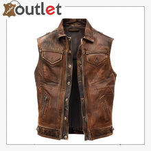 Load image into Gallery viewer, Mens Leather Vests
