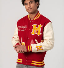 Load image into Gallery viewer, Miami Red Heritage Varsity Bomber Jacket